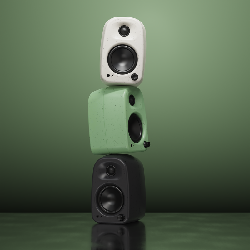 Kanto UKI 100W Bluetooth Desktop Speakers Pair Sage Green Sage Green