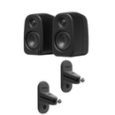 Kanto UKI 100W Bluetooth Desktop Speakers With SPW3 Universal Speaker Wall Mount Black