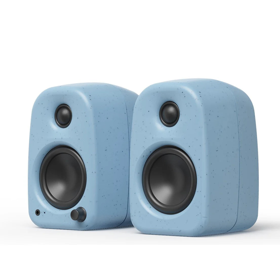 Kanto UKI 100W Bluetooth Desktop Speakers With SPW3 Universal Speaker Wall Mount Blue Blue
