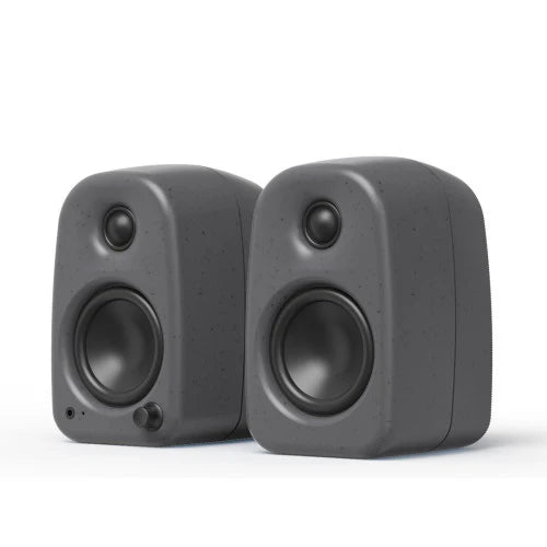 Kanto UKI 100W Bluetooth Desktop Speakers With SPW3 Universal Speaker Wall Mount Grey Grey