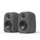 Kanto UKI 100W Bluetooth Desktop Speakers With SPW3 Universal Speaker Wall Mount Grey Grey