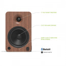 Kanto YU6 Powered Bookshelf Speakers With Bluetooth Walnut Walnut