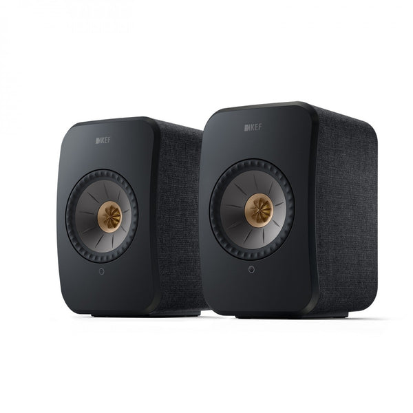 KEF LSX II Bookshelf Wireless Hi-Fi Speakers Pair Carbon Black - Clearance