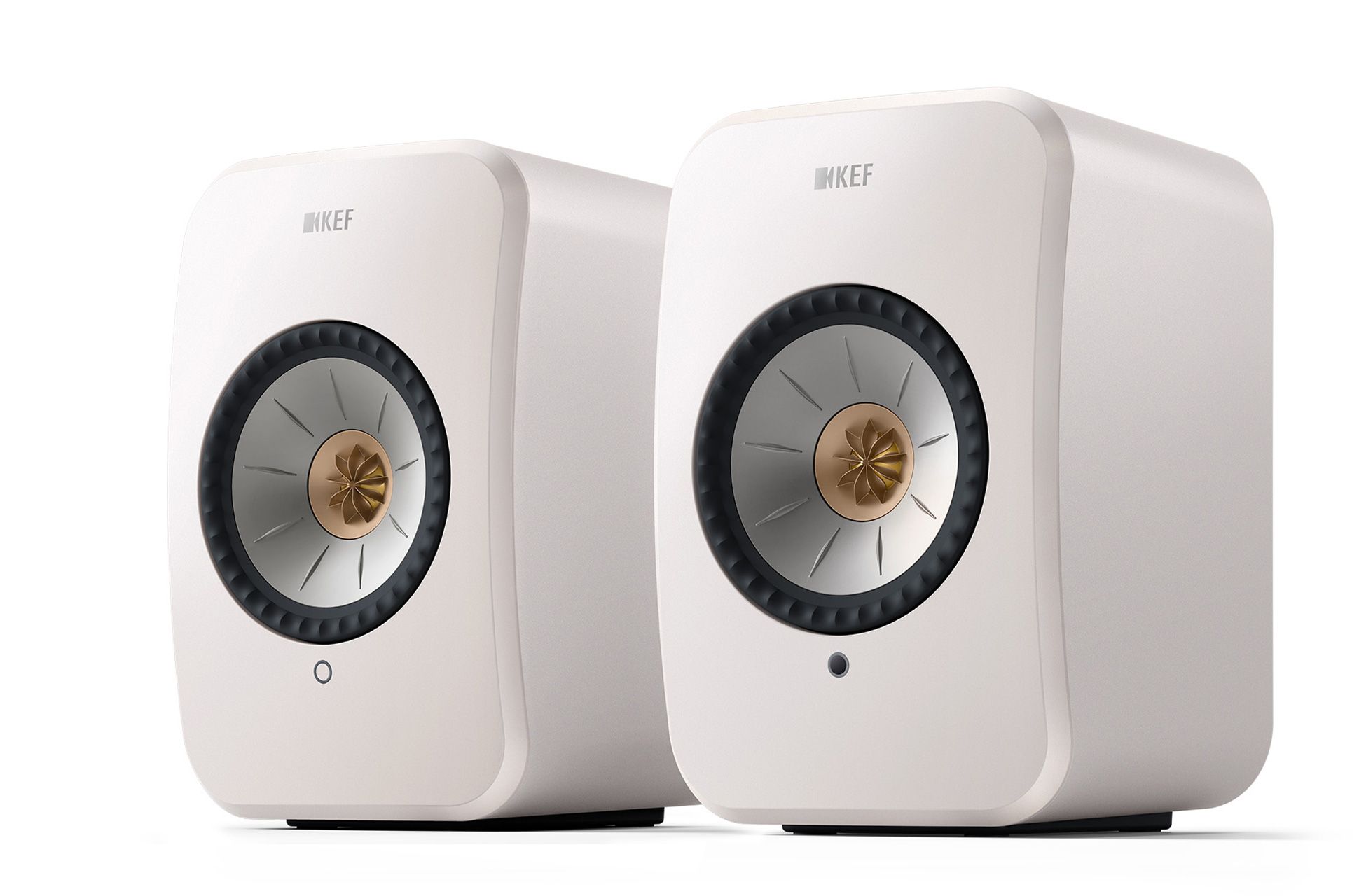 KEF LSX II Wireless Hi-Fi Speakers Pair Mineral White White