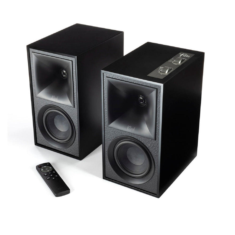 Klipsch The Fives Active Bookshelf Speakers Pair In Black Black