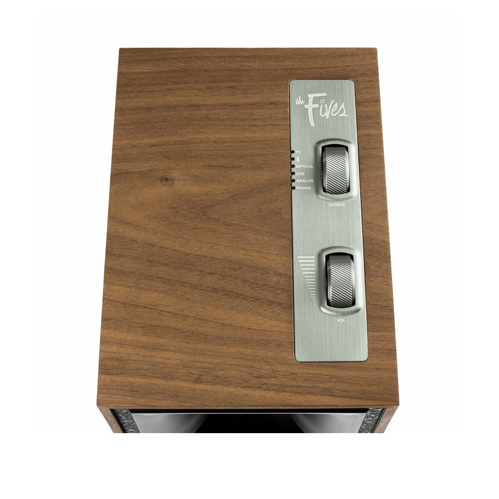 Klipsch The Fives Active Bookshelf Speakers Pair In Walnut Walnut