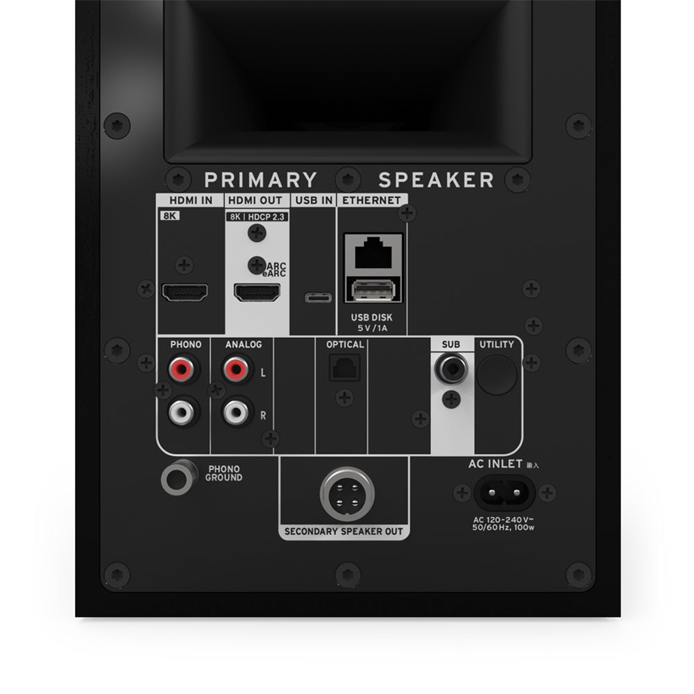 Klipsch The Fives II Active Bookshelf Speakers - Ebony Ebony