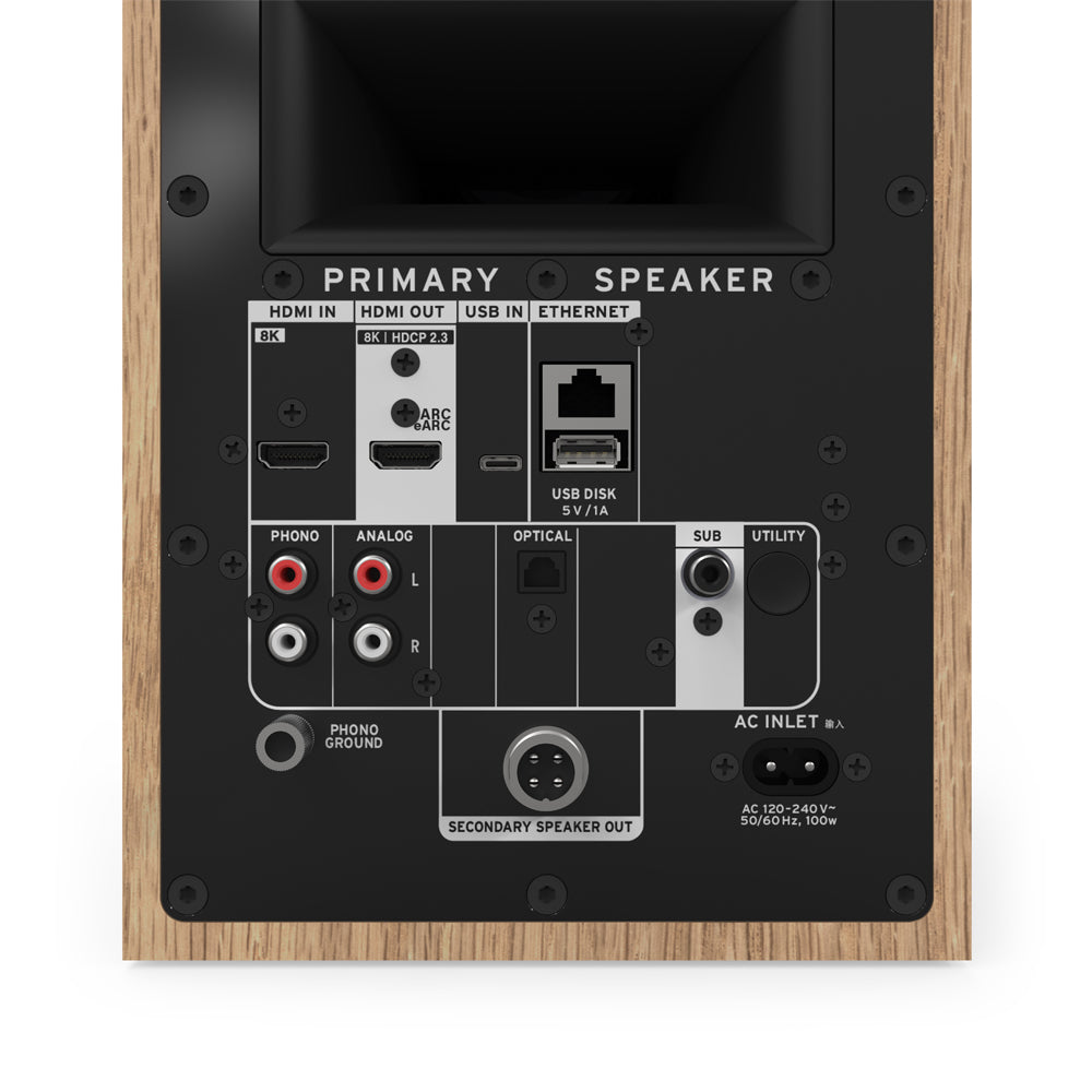 Klipsch The Fives II Active Bookshelf Speakers Pair - Red Oak Red Oak