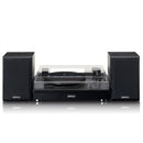Lenco LS-101 Belt Drive Wooden Bluetooth Turntable and HiFi Speakers Black