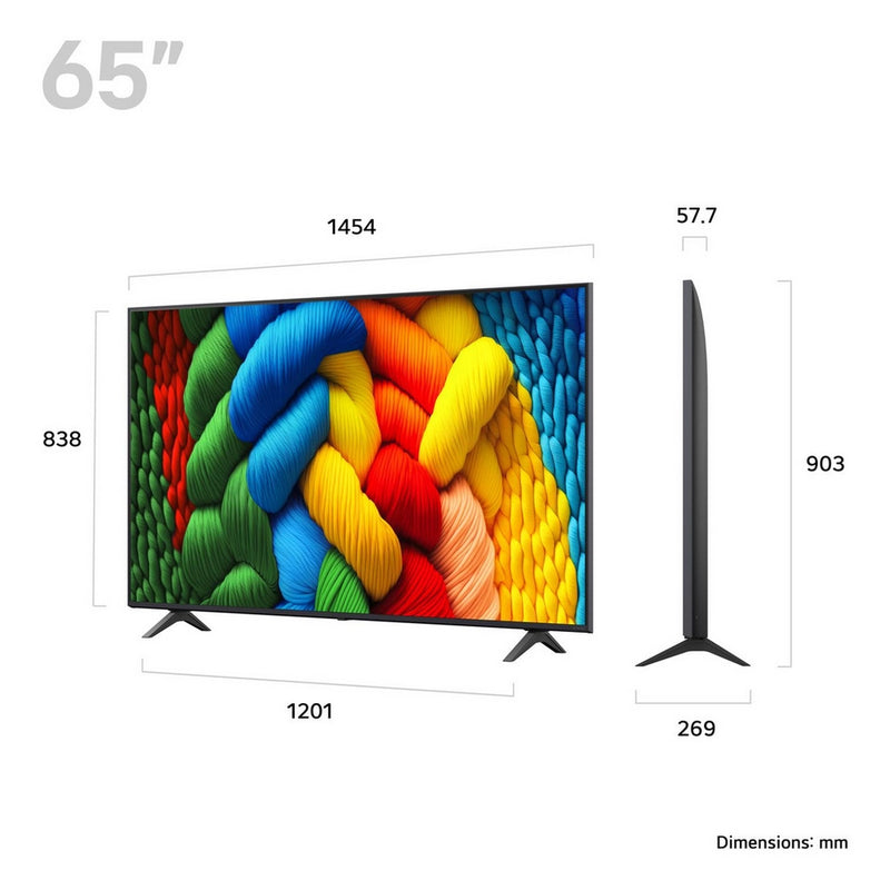 LG 65NANO80A6B 65 Inch NanoCell AI NANO80 4K Ultra HD HDR Smart TV 2025