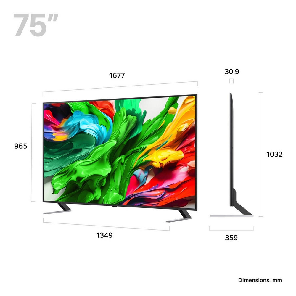 LG 75QNED85A6C 75 Inch QNED evo AI QNED85 4K UHD HDR Smart TV with LG US90TY 5.1.3ch Soundbar Bundle