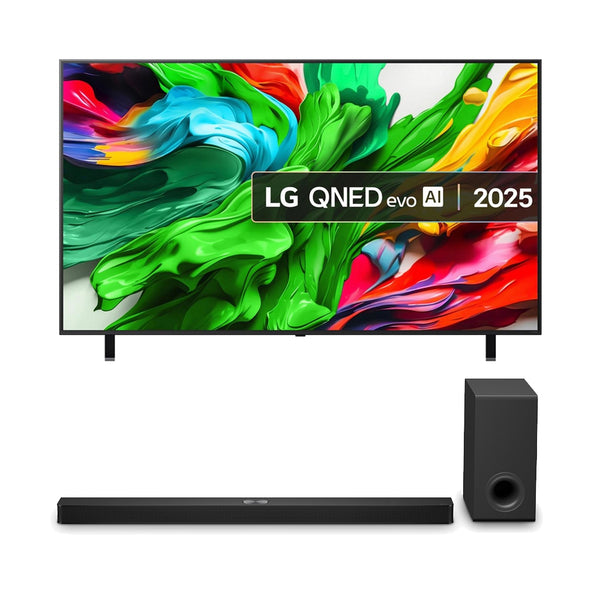 LG 75QNED85A6C 75 Inch QNED evo AI QNED85 4K UHD HDR Smart TV with LG US90TY 5.1.3ch Soundbar Bundle
