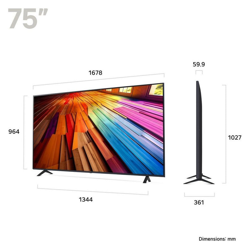 LG 75UT80006LA UT8 75 Inch 4K ThinQ LED Smart TV 2024 75 Inch