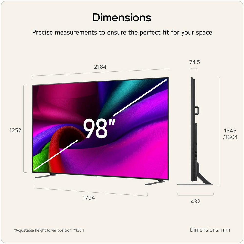 LG 98NU900B6LB 98 Inch NU90 NANO 4K LED Ultra HD HDR Smart AI TV 2026 98 Inch