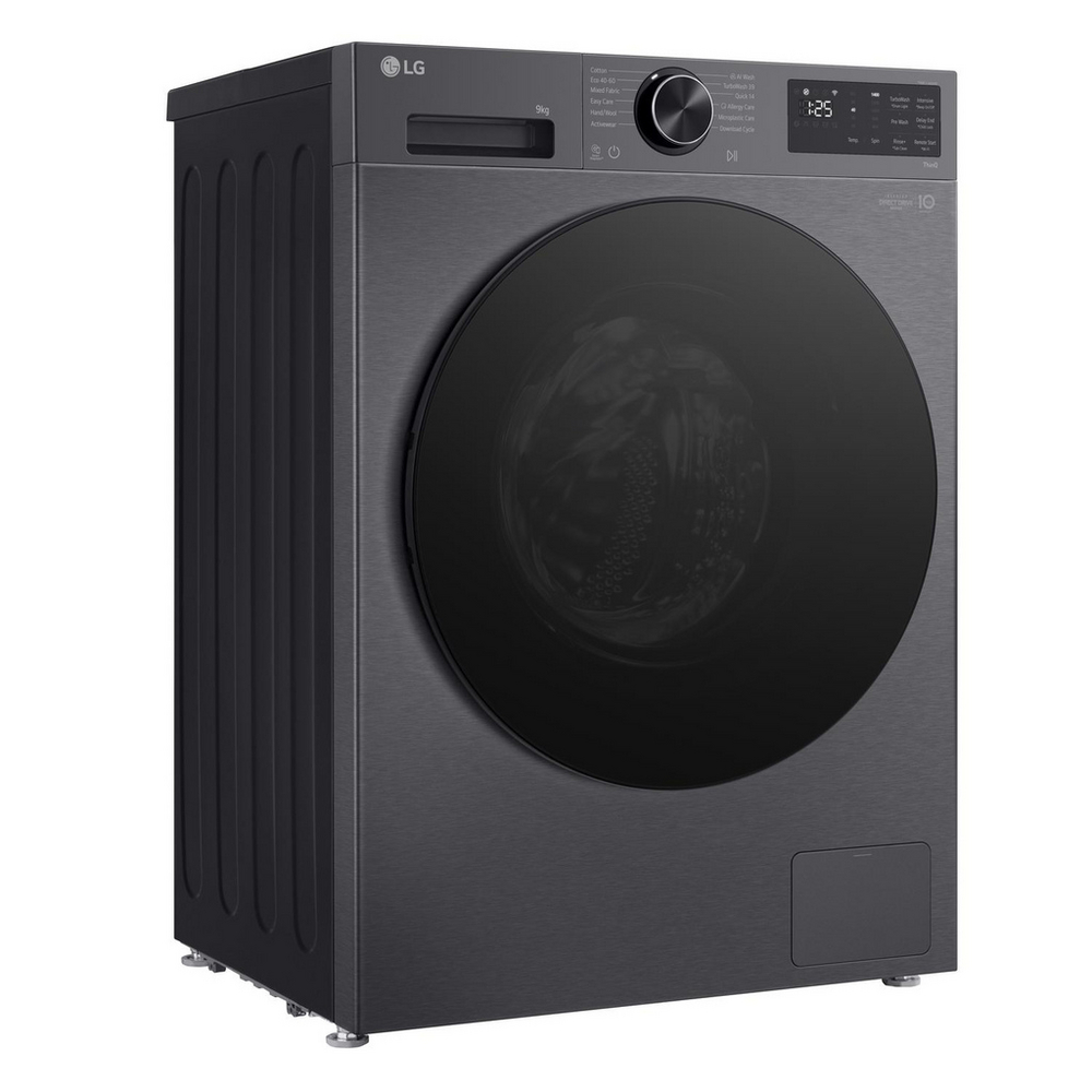LG F2X50S9TBB 9kg 1200 Spin AI Direct Drive Freestanding Washing Machine Black Black