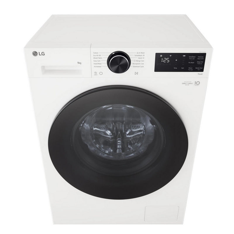 LG F2X50S9TWB VX50 Series 9kg 1200 Spin WiFi Enabled Front Load Washing Machine White - A Rated