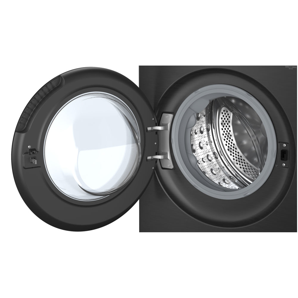 LG F4X7009TBB 9kg 1400 Spin AI Direct Drive Freestanding Washing Machine Black Black