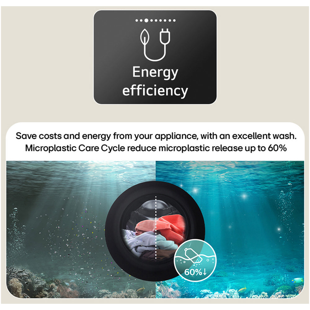 LG F4X7009TBB 9kg 1400 Spin AI Direct Drive Freestanding Washing Machine Black Black