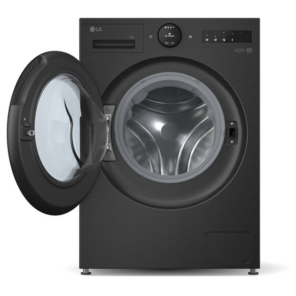 LG F4X7009TBB 9kg 1400 Spin AI Direct Drive Freestanding Washing Machine Black Black