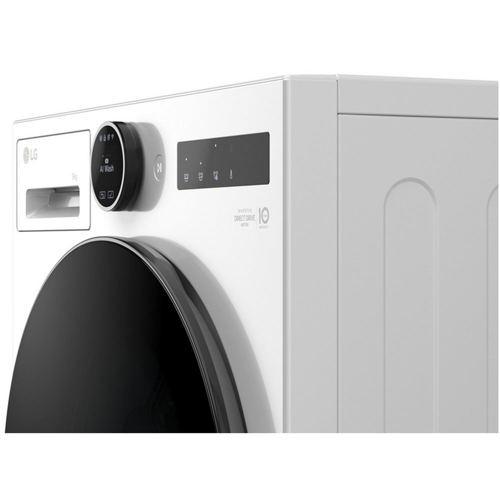 LG F4X7009TWB 9kg 1400 Spin AI Direct Drive Freestanding Washing Machine White White