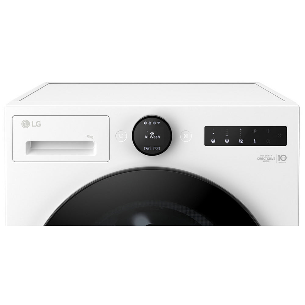LG F4X7009TWB 9kg 1400 Spin AI Direct Drive Freestanding Washing Machine White White
