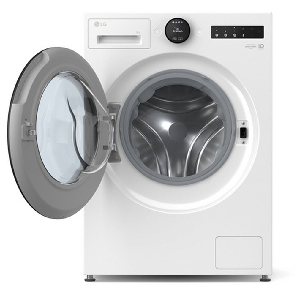 LG F4X7009TWB 9kg 1400 Spin AI Direct Drive Freestanding Washing Machine White White