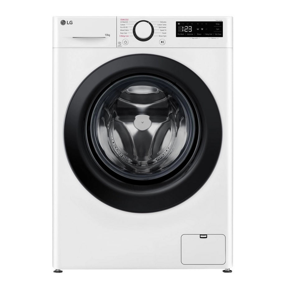LG F4Y510WBLN1 Washing Machine Front Load 10 kg 1400 Spin White - Clearance