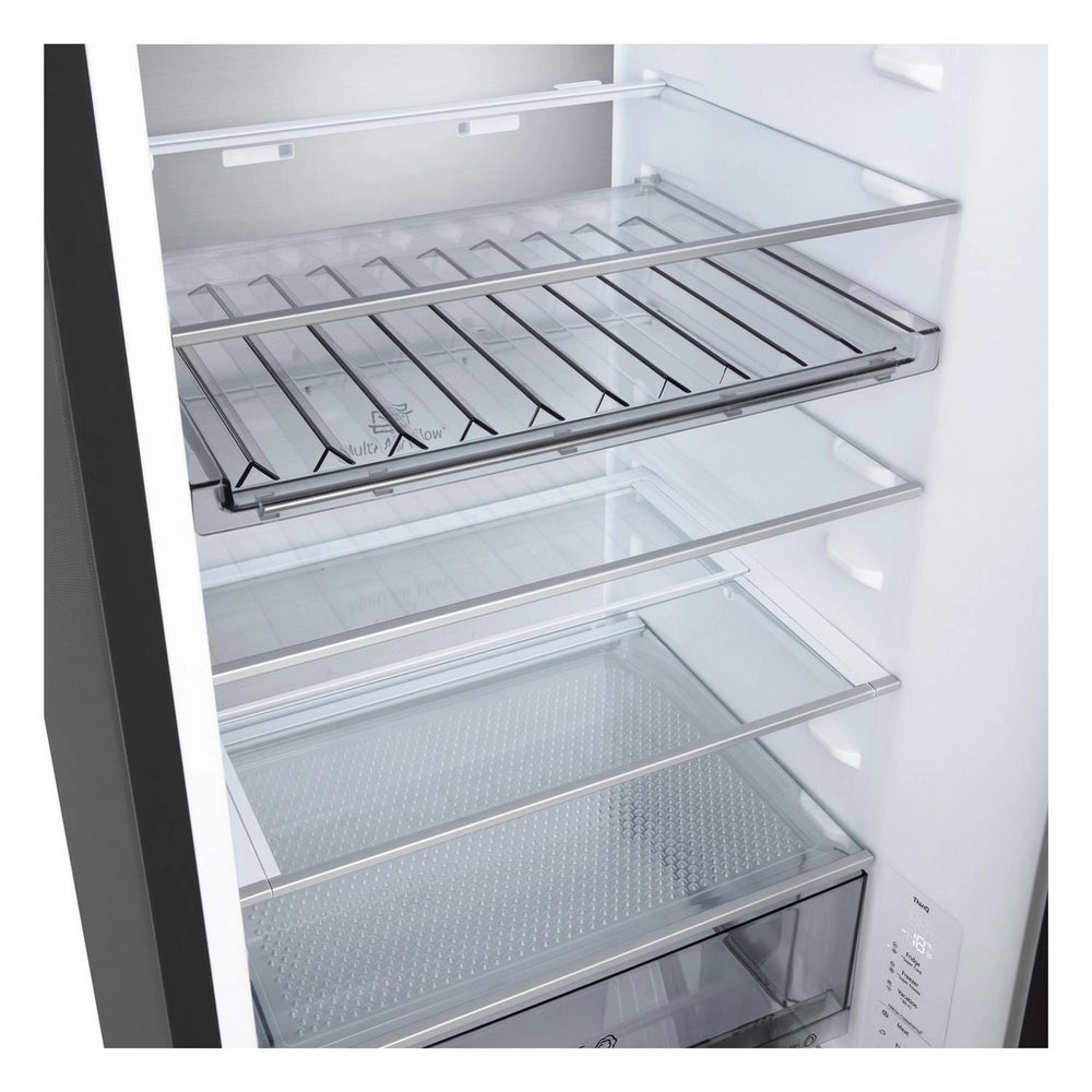 LG Fit & Max GBBS524CEV 70/30 Freestanding Frost Free Fridge Freezer Black Steel - Clearance