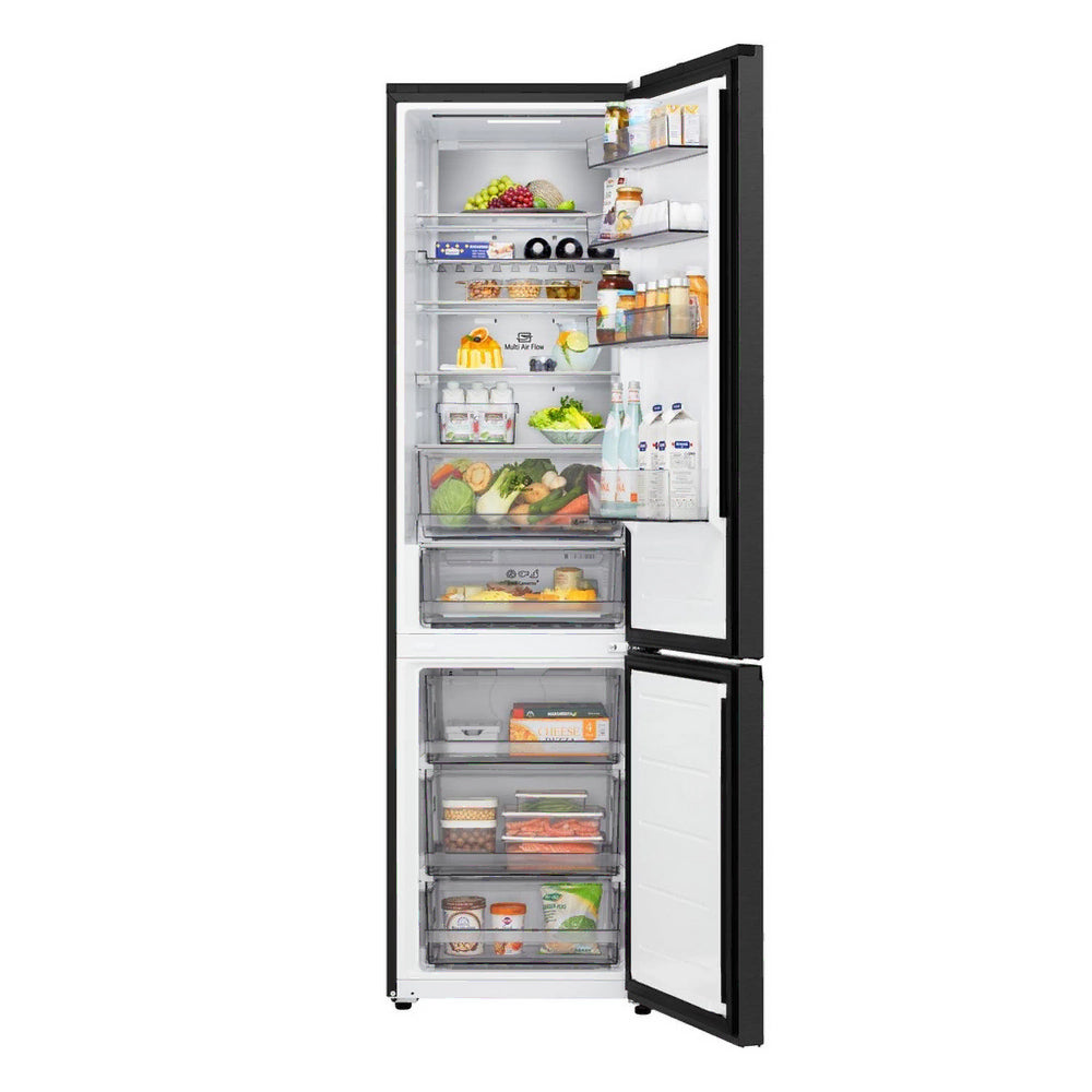 LG Fit & Max GBBS524CEV 70/30 Freestanding Frost Free Fridge Freezer Black Steel - Clearance