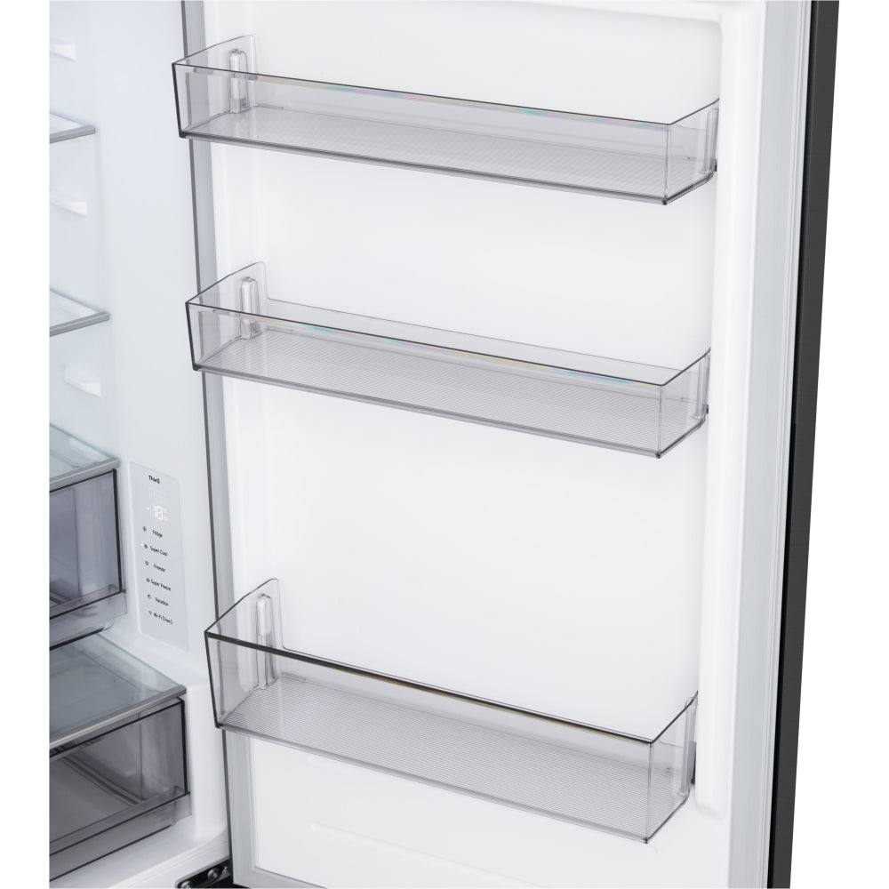 LG Fit & Max GBBSJ10EEP 60/40 Total No Frost Fridge Freezer Matte Black - E Rated Black