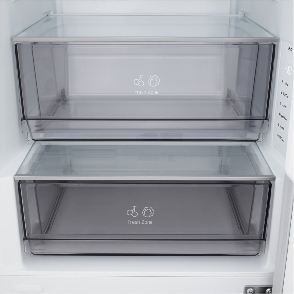LG Fit & Max GBBSJ10EEP 60/40 Total No Frost Fridge Freezer Matte Black - E Rated Black