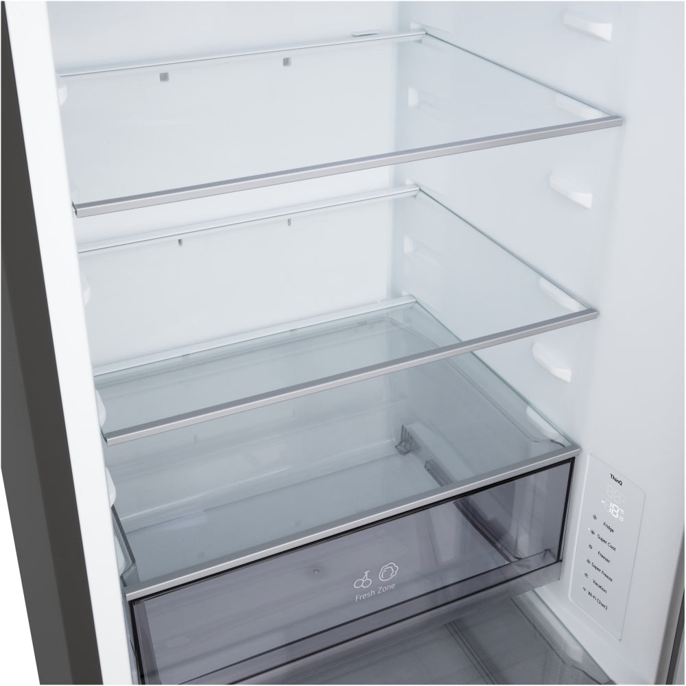 LG Fit & Max GBBSJ10EEP 60/40 Total No Frost Fridge Freezer Matte Black - E Rated Black
