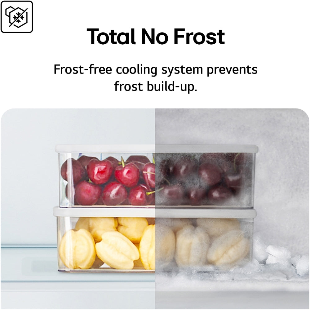 LG Fit & Max GBBSJ10EEP 60/40 Total No Frost Fridge Freezer Matte Black - E Rated Black
