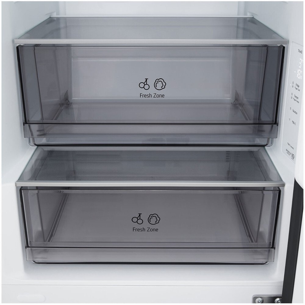 LG Fit & Max GBFSJ10DEP 60/40 Total No Frost Fridge Freezer with Water Dispenser - Matte Black
