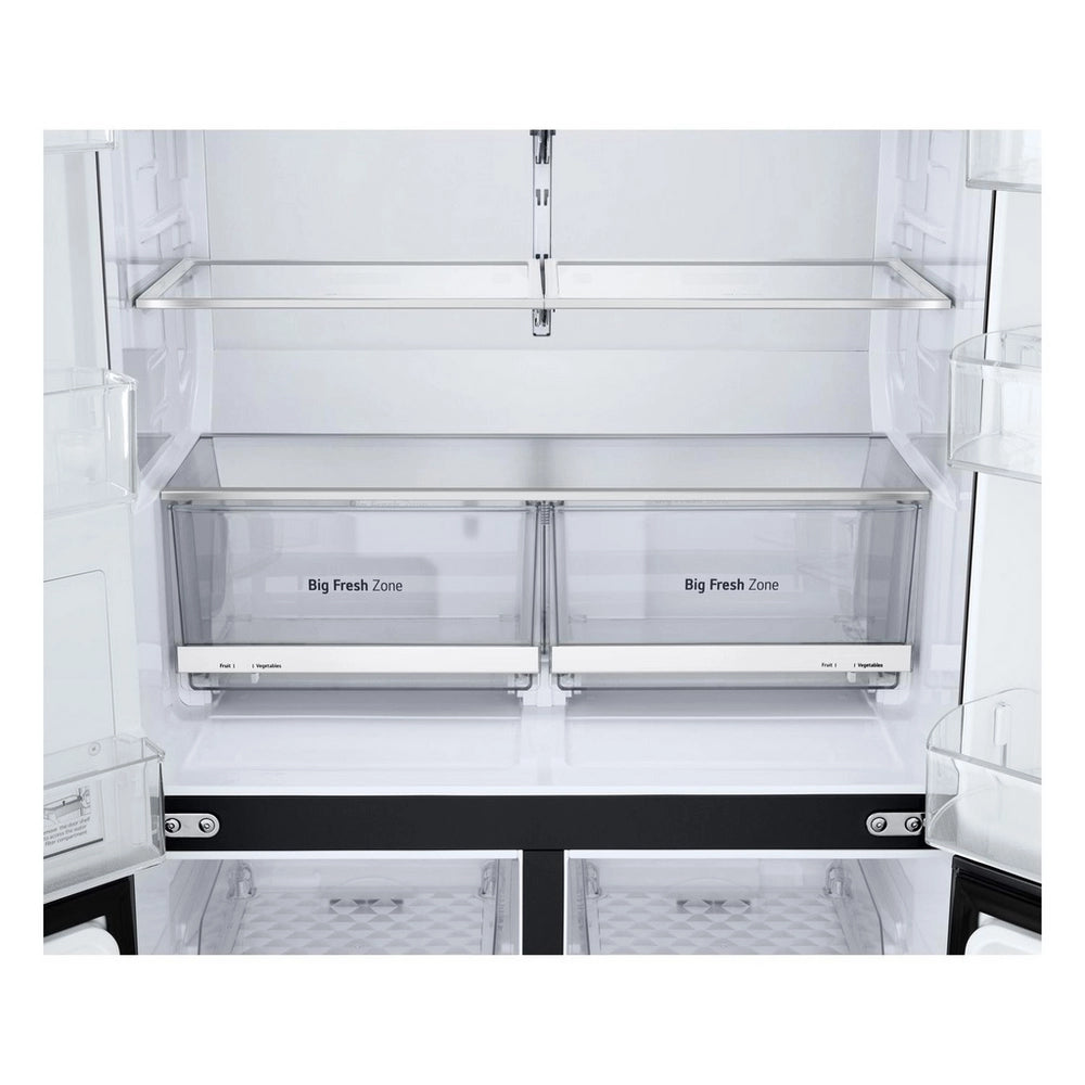 LG GMF960EV4E 646L NatureFRESH Plumbed American Style Fridge Freezer Black - E Rated Black