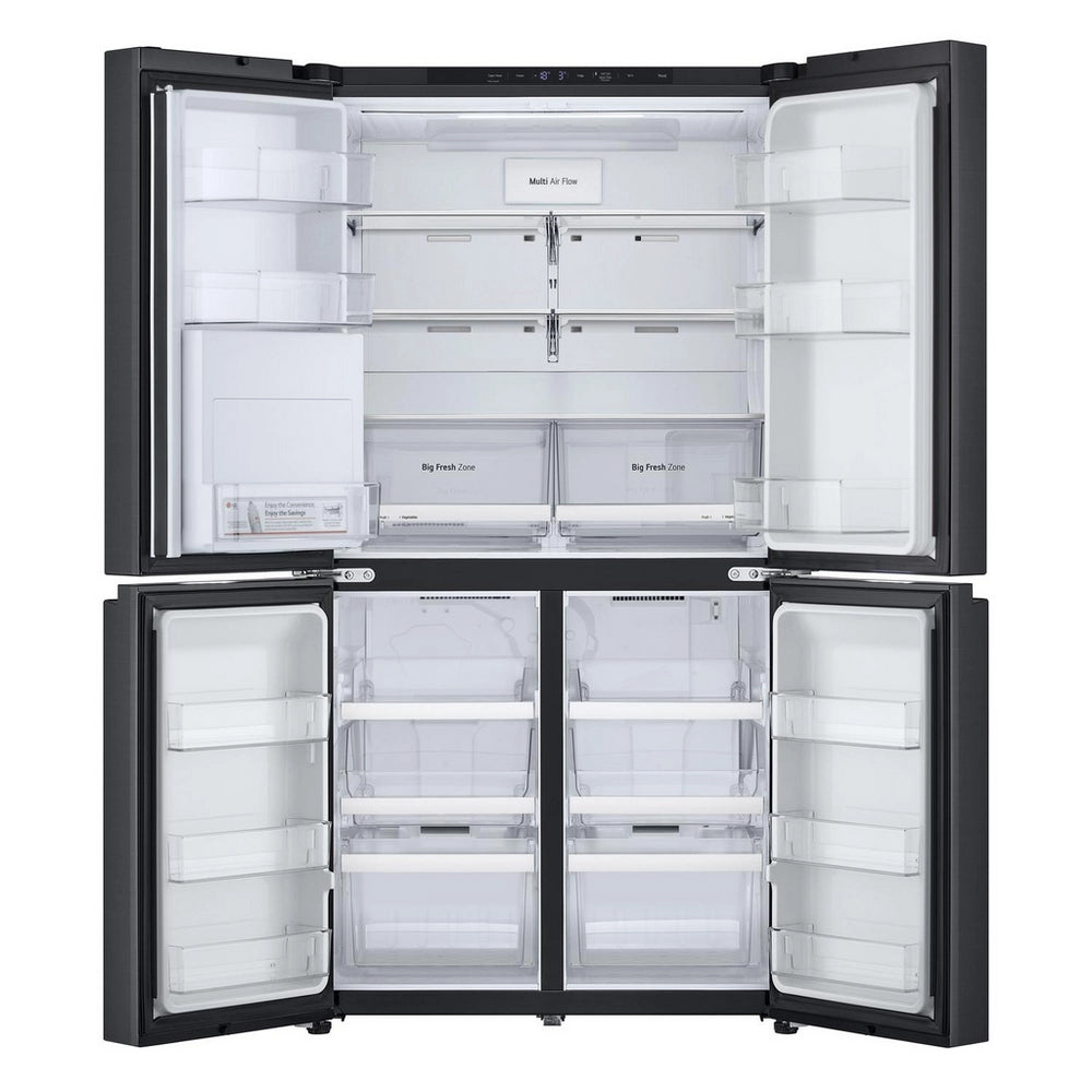LG GMF960EV4E 646L NatureFRESH Plumbed American Style Fridge Freezer Black - E Rated Black