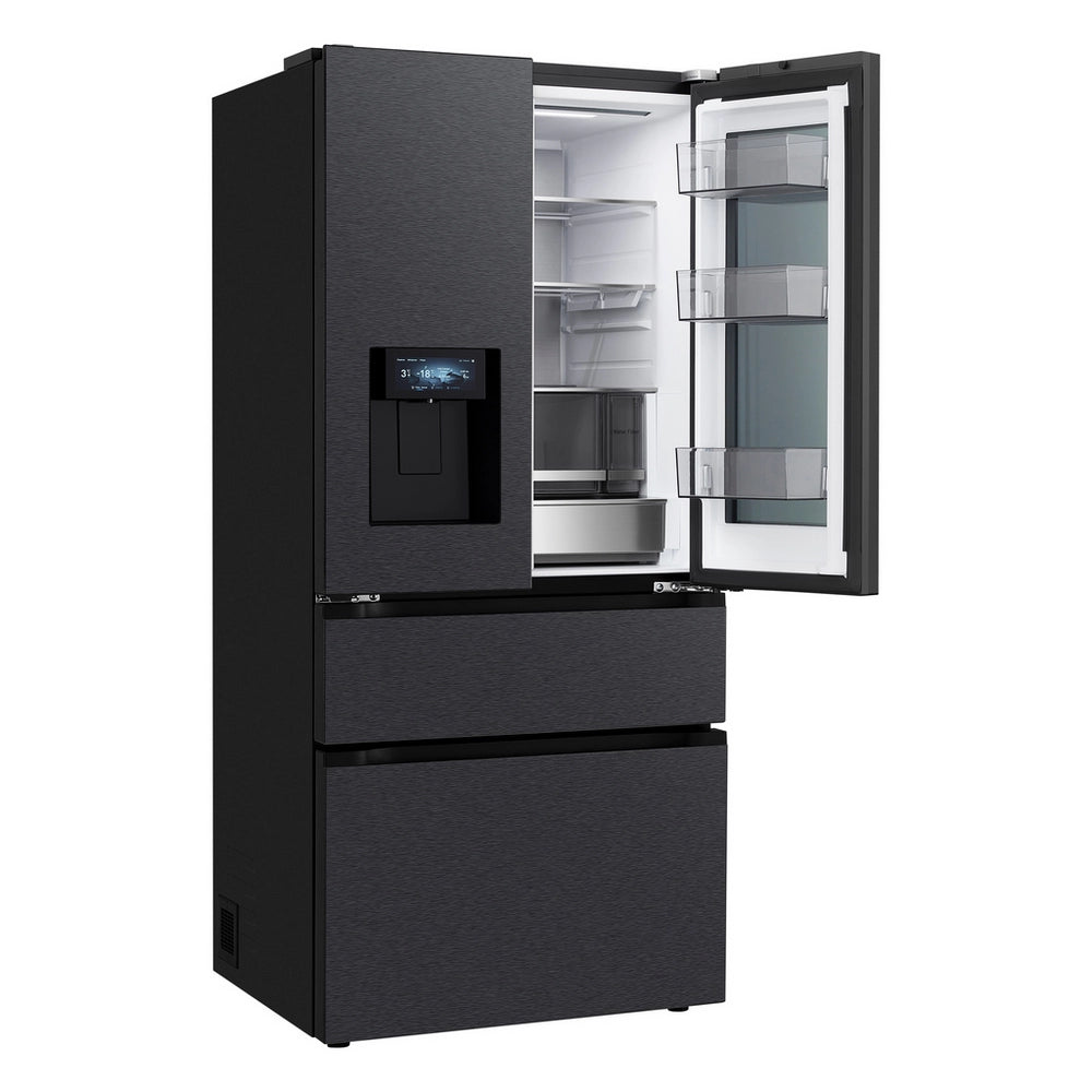 LG GMGS50DEEP Fit & Max InstaView with Ice & Water Plumbed American Fridge Freezer Black