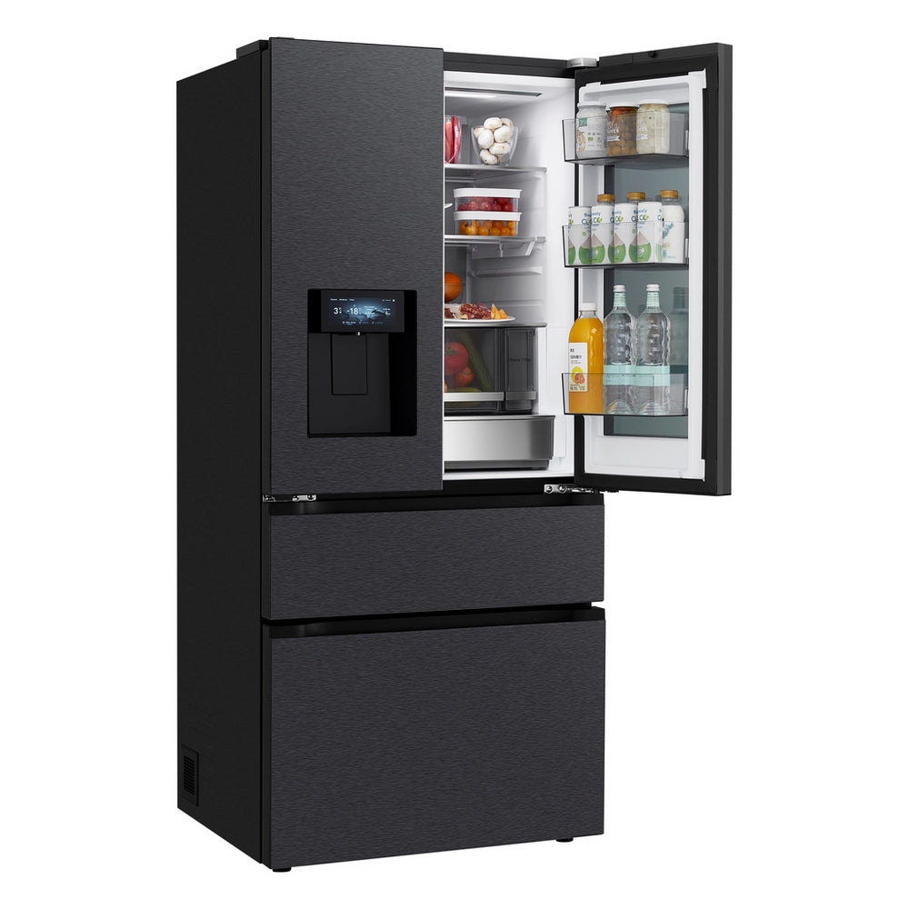 LG GMGS50DEEP Fit & Max InstaView with Ice & Water Plumbed American Fridge Freezer Black