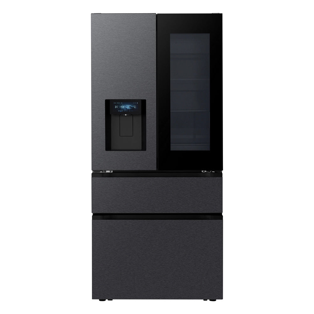 LG GMGS50DEEP Fit & Max InstaView with Ice & Water Plumbed American Fridge Freezer Black