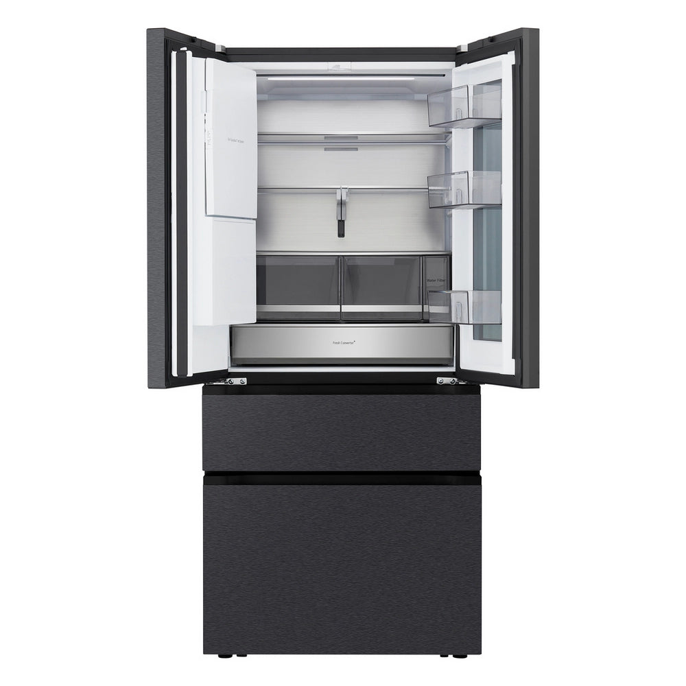 LG GMGS50DEEP Fit & Max InstaView with Ice & Water Plumbed American Fridge Freezer Black
