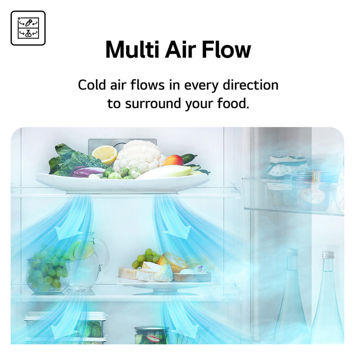 LG GSBC40PYPE 662L NatureFRESH Freestanding Frost Free American Fridge Freezer Prime Silver