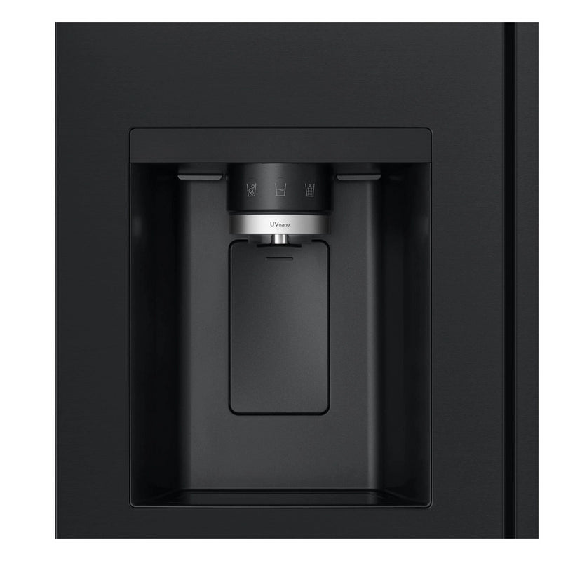 LG GSLE81EPBD Freestanding Frost Free American Fridge Freezer Matte Black - D Rated