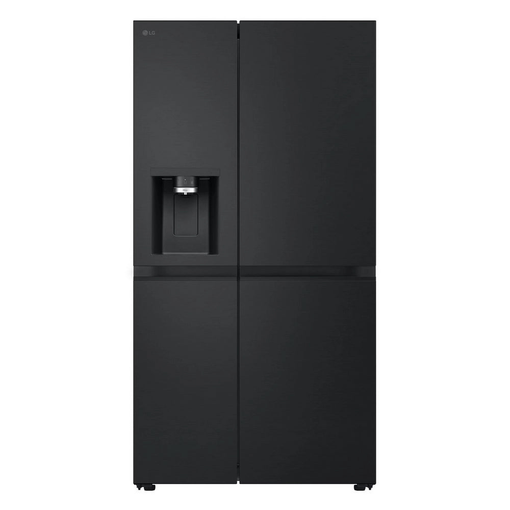 LG GSLE81EPBD Freestanding Frost Free American Fridge Freezer Matte Black - D Rated