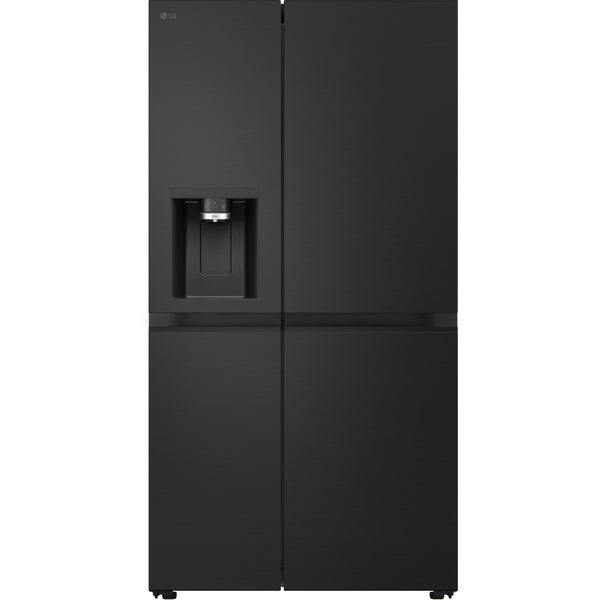 LG GSLE81EPBD Freestanding Frost Free American Fridge Freezer Matte Black - D Rated