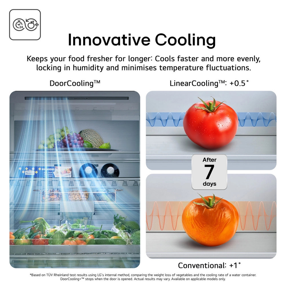 LG GSXE81PYBE 628L InstaView with Ice and Water Non-Plumbed American Fridge Freezer - Silver