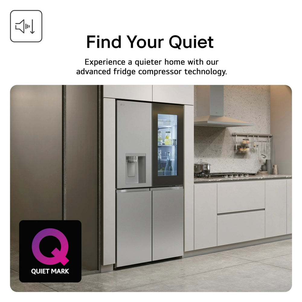 LG GSXE81PYBE 628L InstaView with Ice and Water Non-Plumbed American Fridge Freezer - Silver