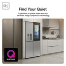 LG GSXE81PYBE 628L InstaView with Ice and Water Non-Plumbed American Fridge Freezer - Silver