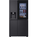 LG InstaView GSXE80EVBE WiFi Connected Plumbed American Fridge Freezer - Essence Black