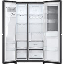 LG InstaView GSXE80EVBE WiFi Connected Plumbed American Fridge Freezer - Essence Black