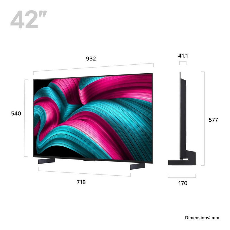 LG OLED42C55LA 42 Inch OLED evo AI C5 4K Ultra HD HDR Smart TV 2025 42 Inch